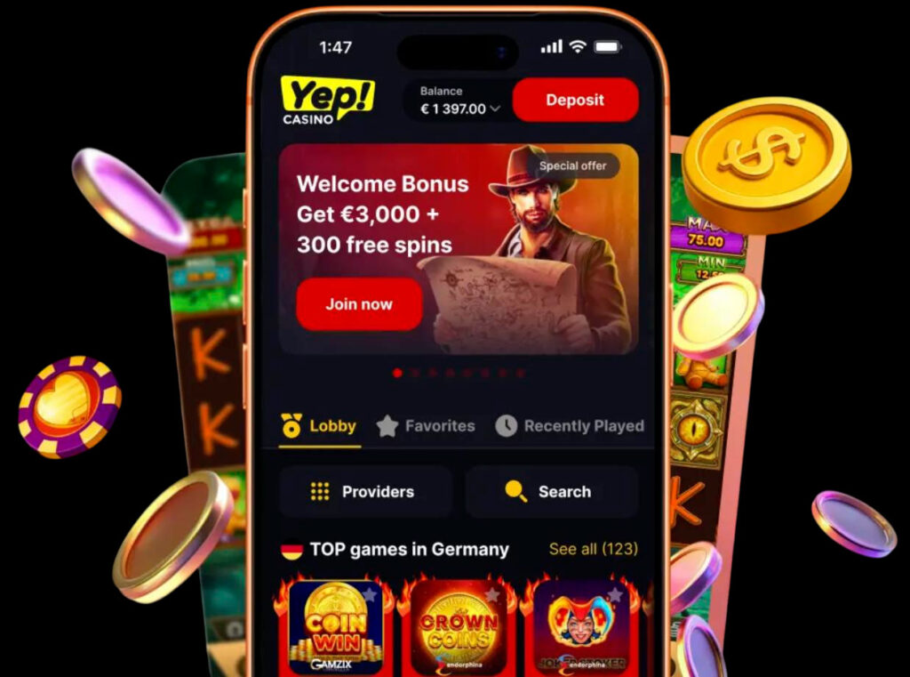 application yep casino